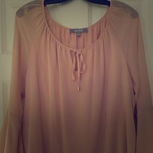 Chiffon ballet pink blouse